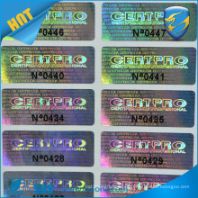 On sale laser burnt embossment hologram sticker 3d hologram custom sticker